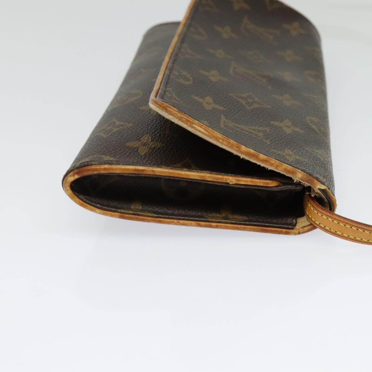 LOUIS VUITTON Monogram Pochette Twin GM Shoulder Bag M51852 LV Auth BA4168