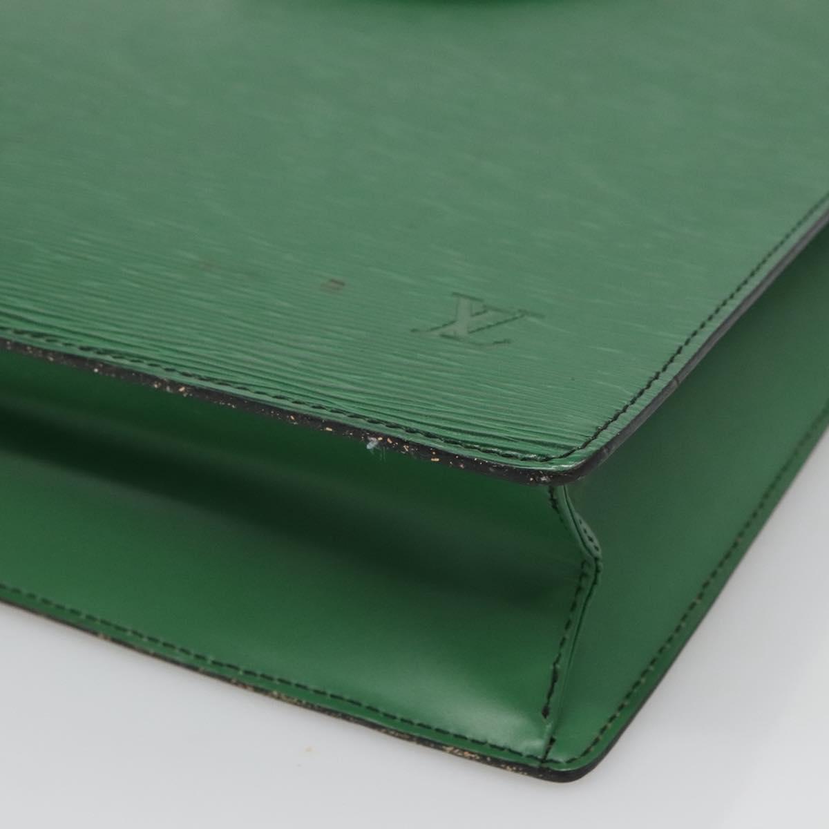 LOUIS VUITTON Epi Sac Plat Hand Bag Green M59084 LV Auth BA4170