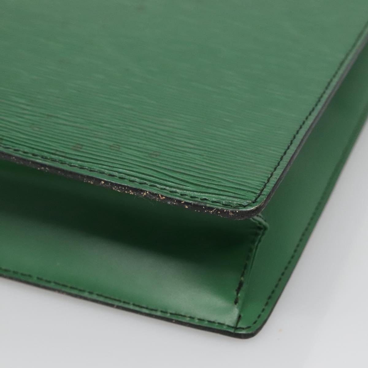 LOUIS VUITTON Epi Sac Plat Hand Bag Green M59084 LV Auth BA4170