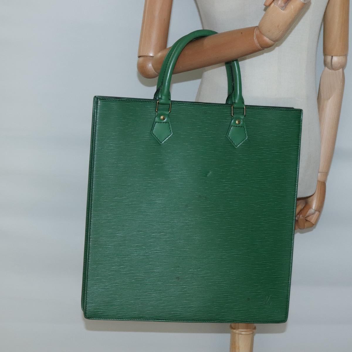 LOUIS VUITTON Epi Sac Plat Hand Bag Green M59084 LV Auth BA4170