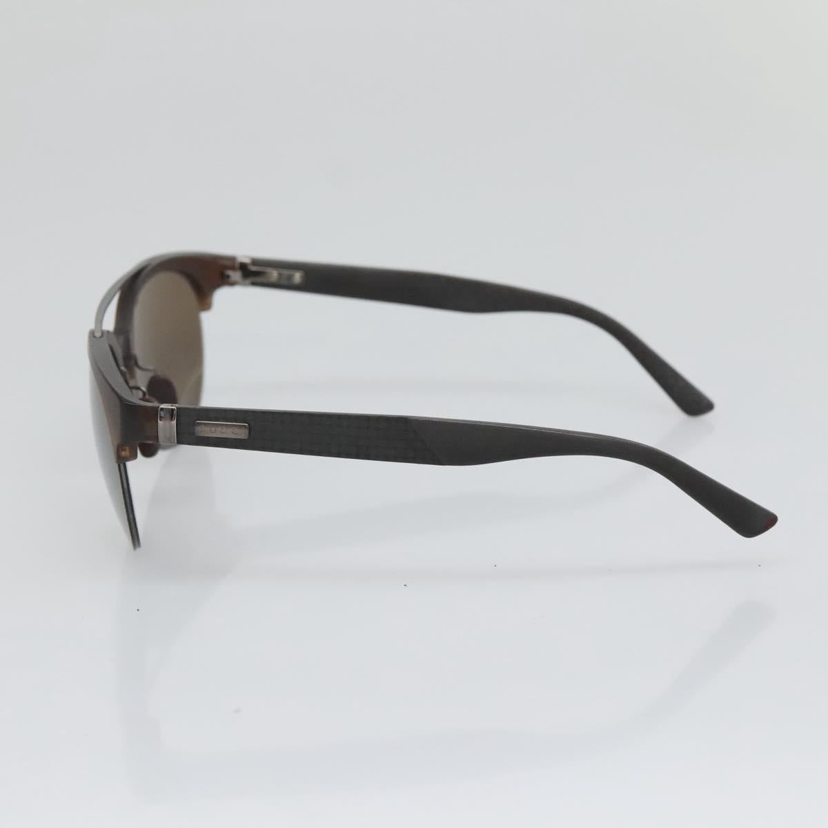 GUCCI Sunglasses Plastic Dark Brown Auth BA4175
