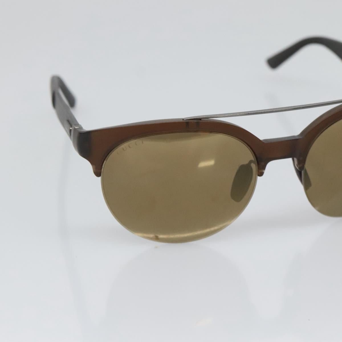 GUCCI Sunglasses Plastic Dark Brown Auth BA4175