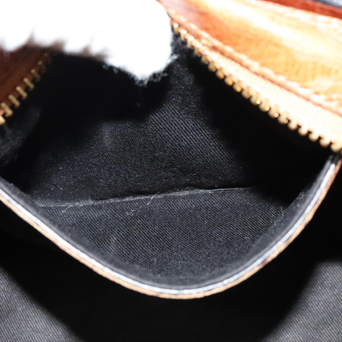 Chloe Etel Hand Bag Leather 2way Brown Gold Auth BA4185