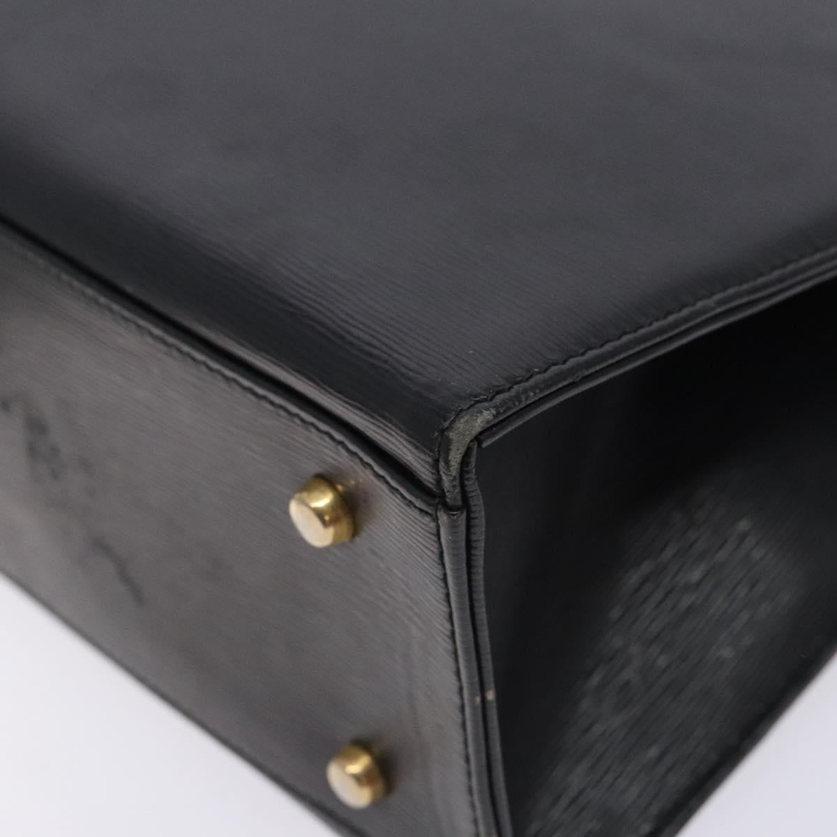 Chloe Hand Bag Leather Black Gold Auth BA4194