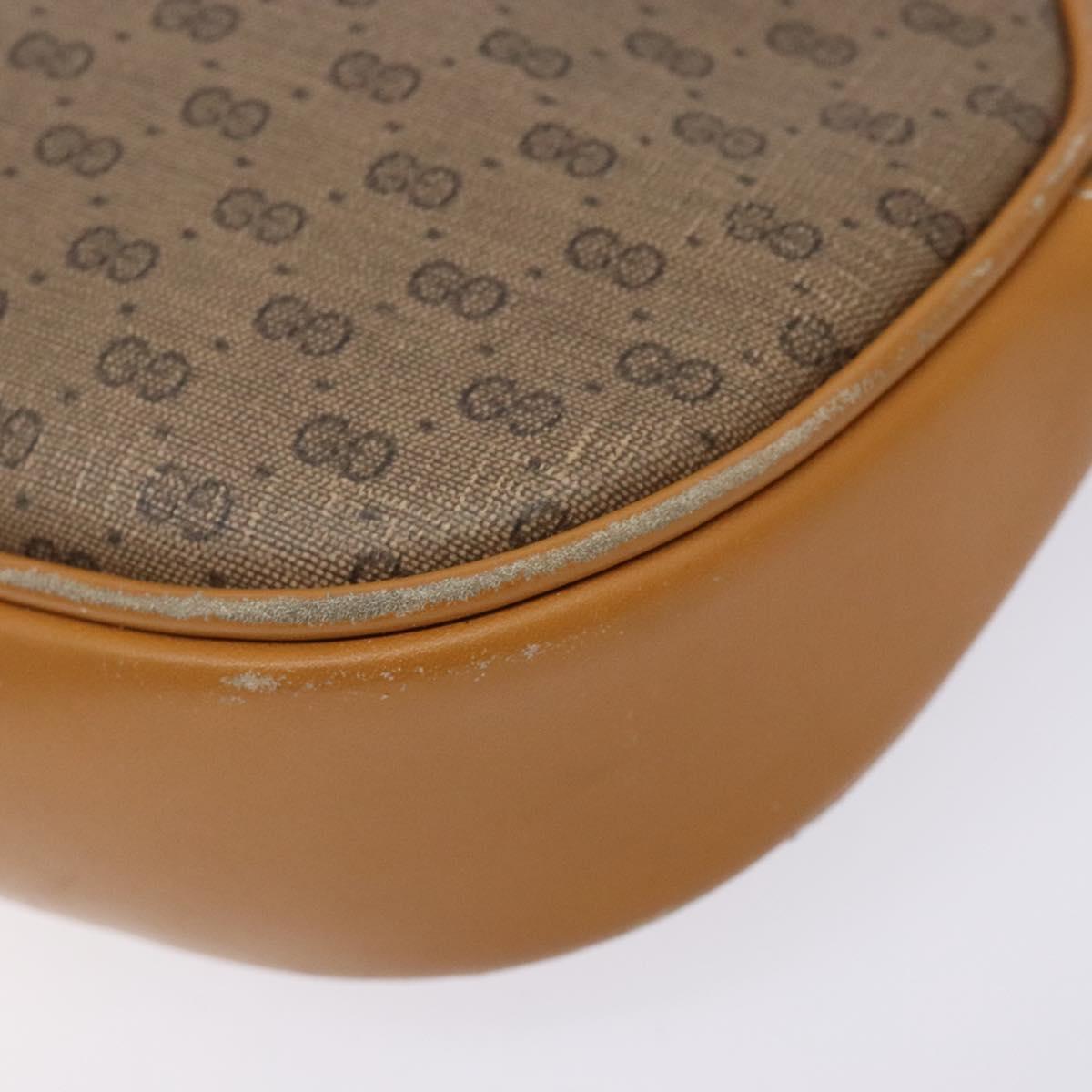 GUCCI Micro GG Supreme Shoulder Bag PVC Beige Gold 007 084 0094 Auth BA4197
