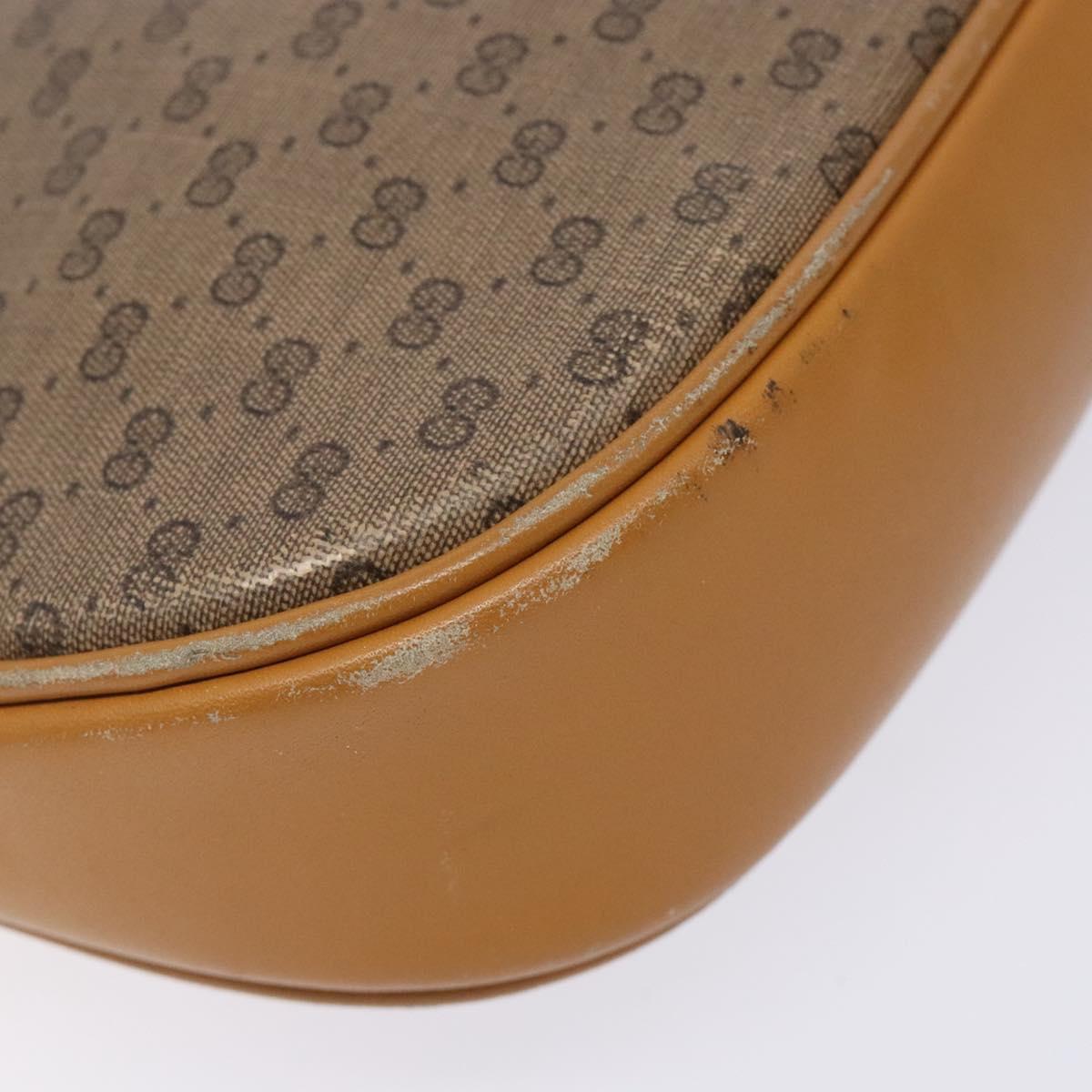 GUCCI Micro GG Supreme Shoulder Bag PVC Beige Gold 007 084 0094 Auth BA4197