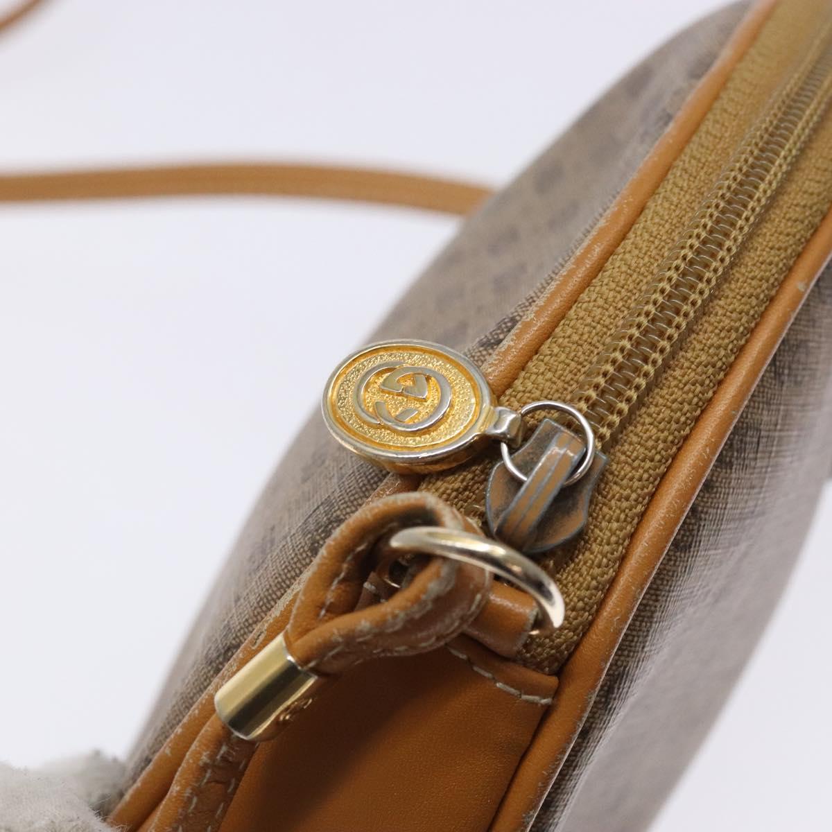 GUCCI Micro GG Supreme Shoulder Bag PVC Beige Gold 007 084 0094 Auth BA4197