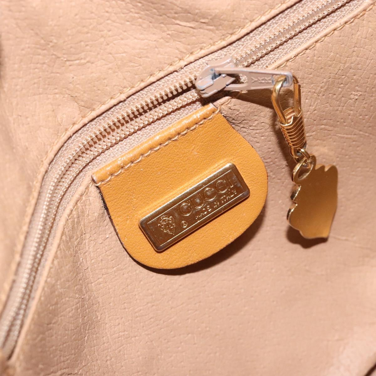 GUCCI Micro GG Supreme Shoulder Bag PVC Beige Gold 007 084 0094 Auth BA4197