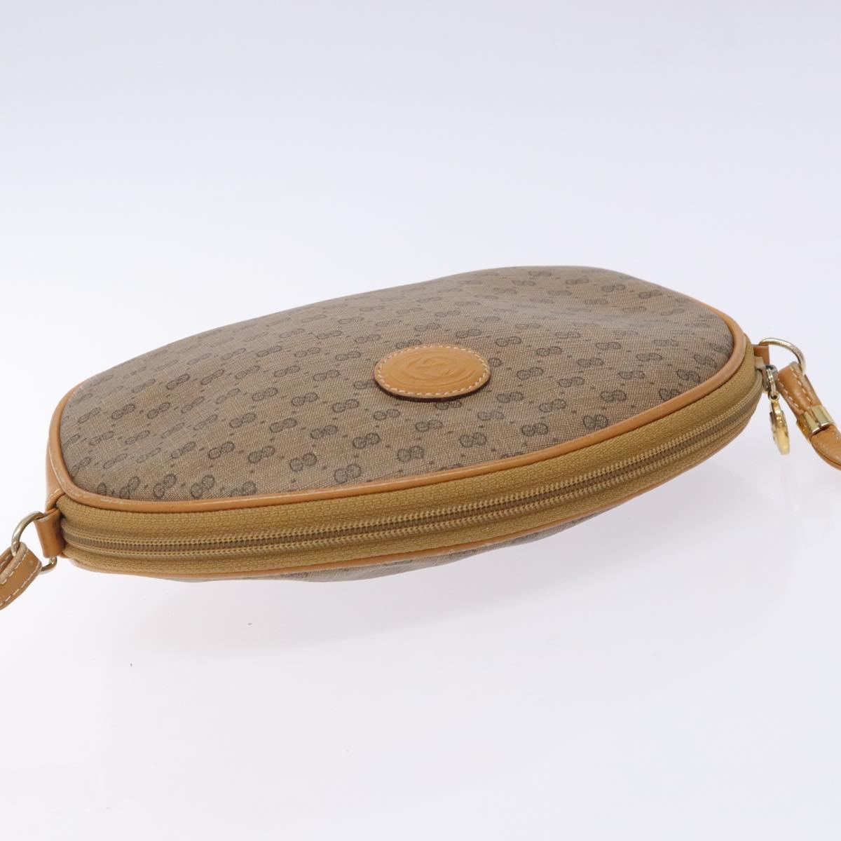 GUCCI Micro GG Supreme Shoulder Bag PVC Beige Gold 007 084 0094 Auth BA4197
