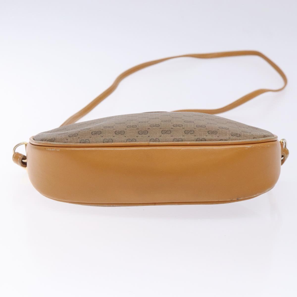 GUCCI Micro GG Supreme Shoulder Bag PVC Beige Gold 007 084 0094 Auth BA4197