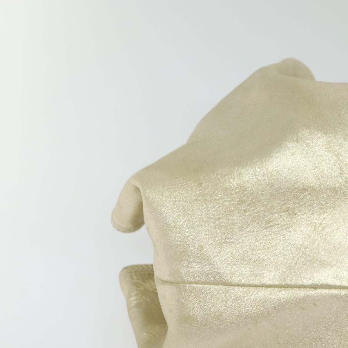 LOEWE Anag Lamb Nappa Aire Tote Bag Leather Gold Auth BA4201