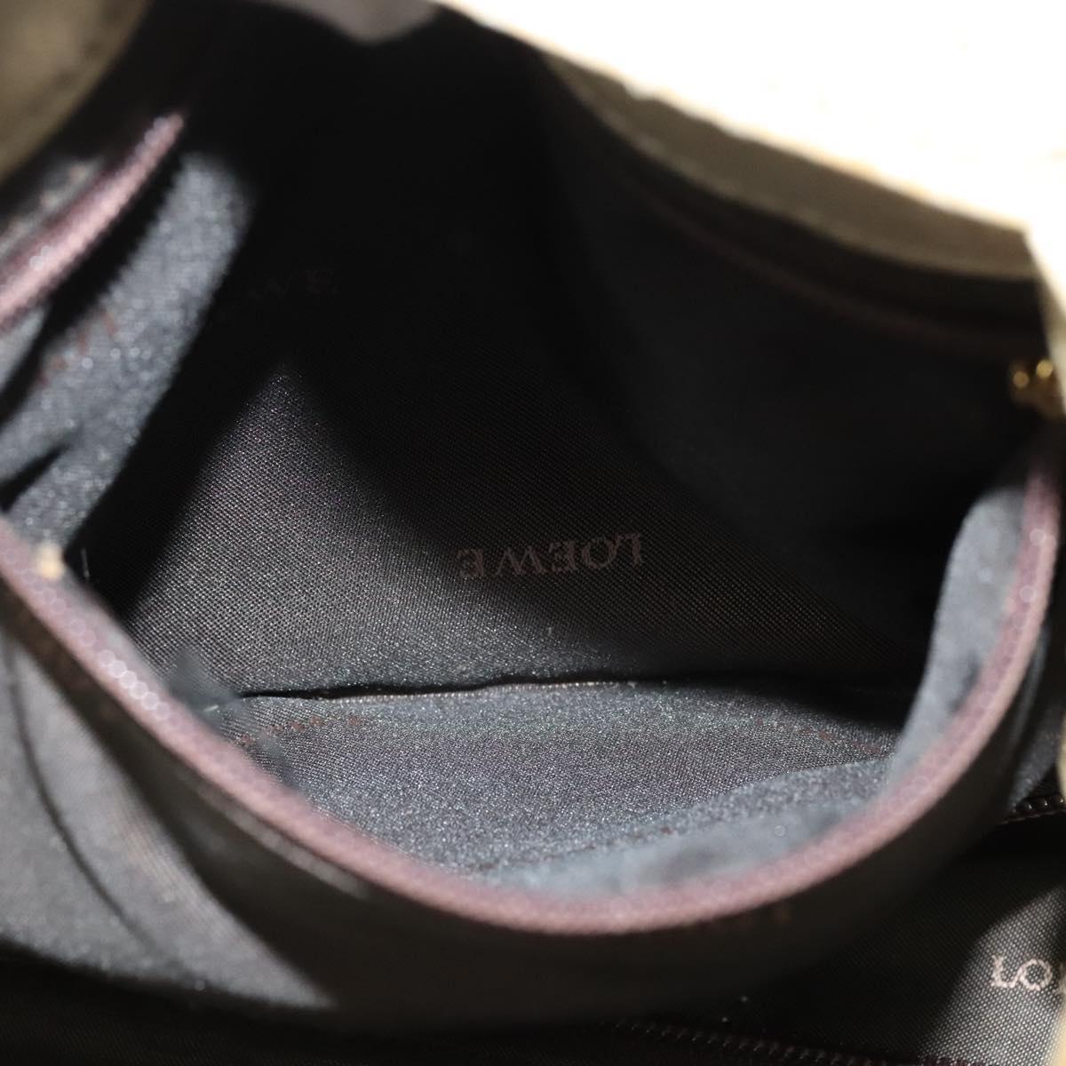 LOEWE Anag Lamb Nappa Aire Tote Bag Leather Gold Auth BA4201