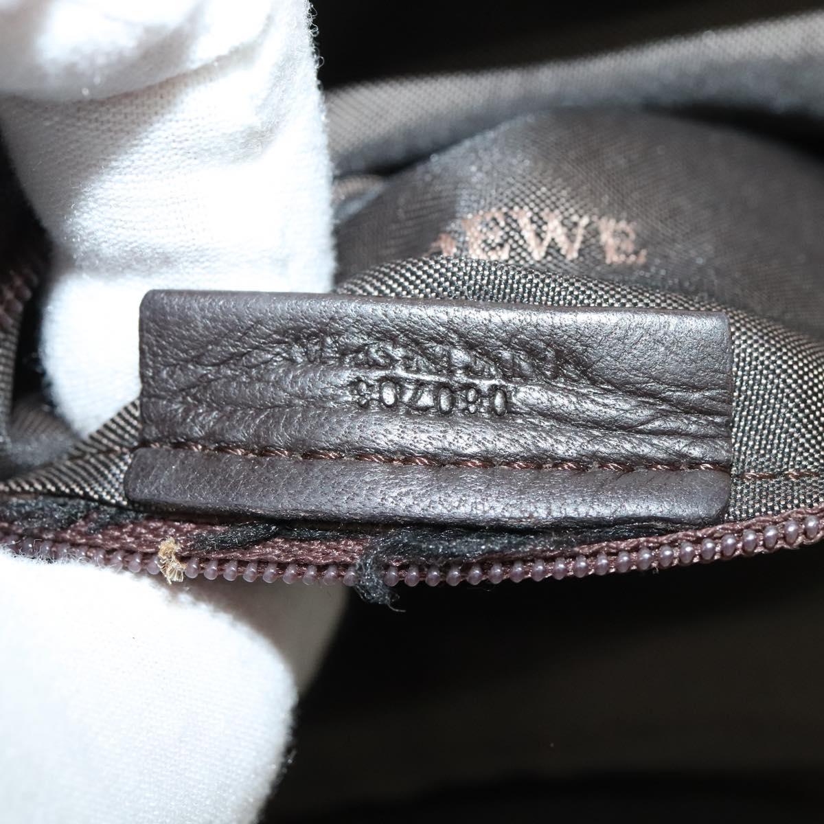 LOEWE Anag Lamb Nappa Aire Tote Bag Leather Gold Auth BA4201