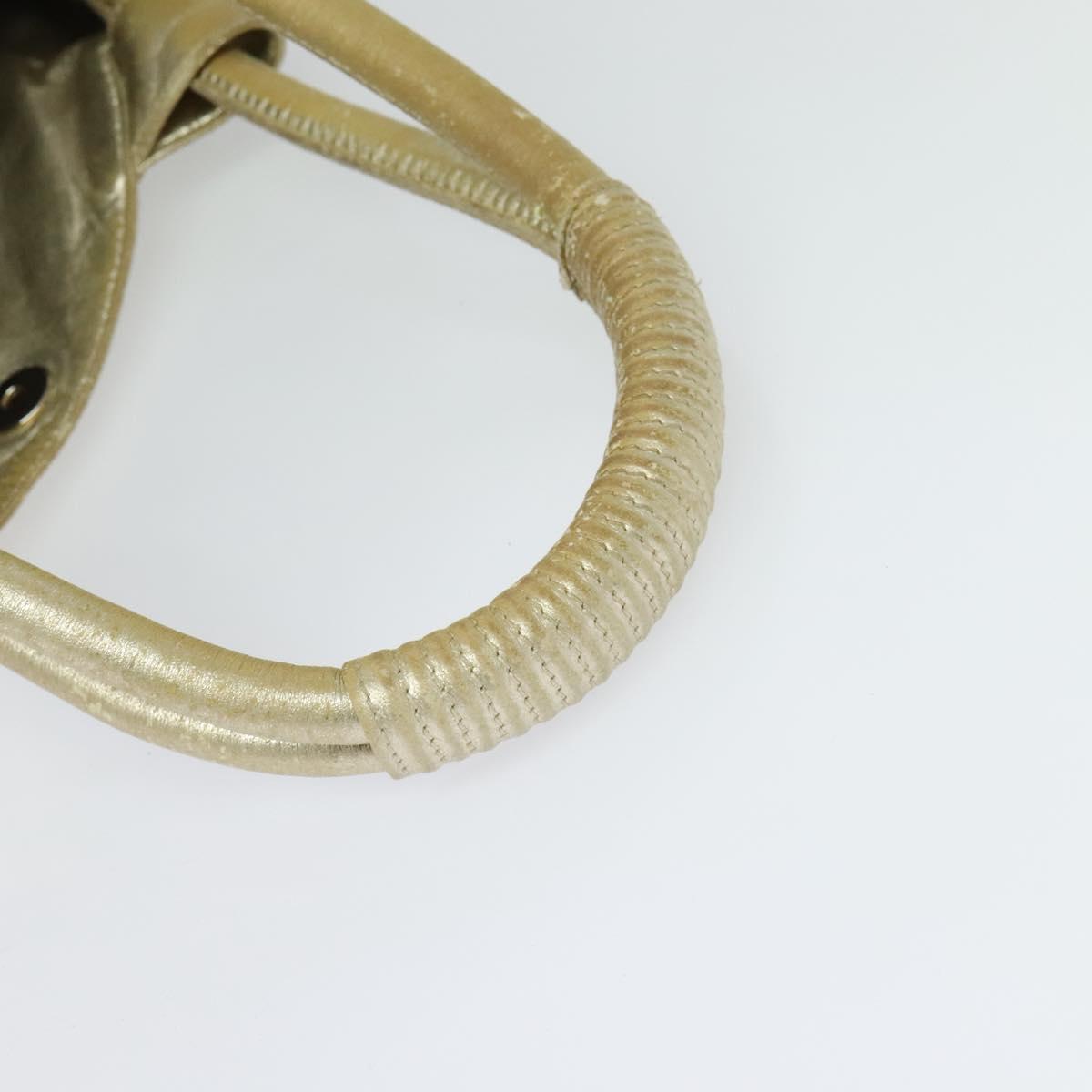 LOEWE Anag Lamb Nappa Aire Tote Bag Leather Gold Auth BA4201