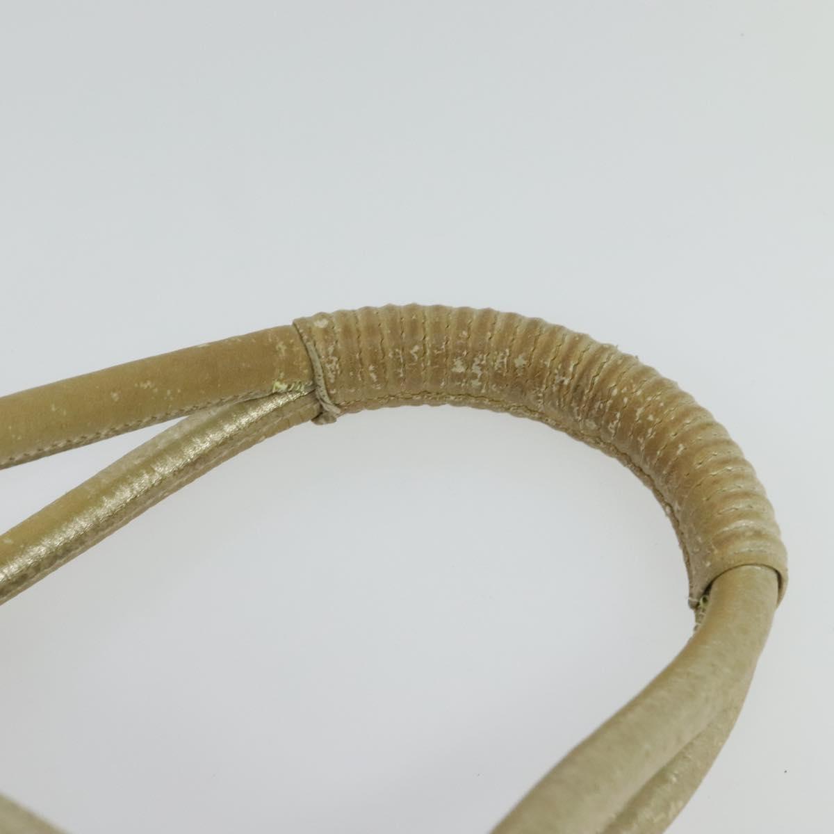 LOEWE Anag Lamb Nappa Aire Tote Bag Leather Gold Auth BA4201