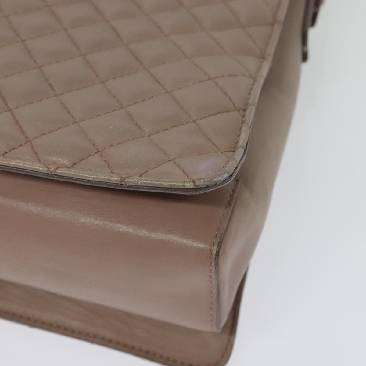 Salvatore Ferragamo Vala Shoulder Bag Leather Pink Gold Auth BA4203