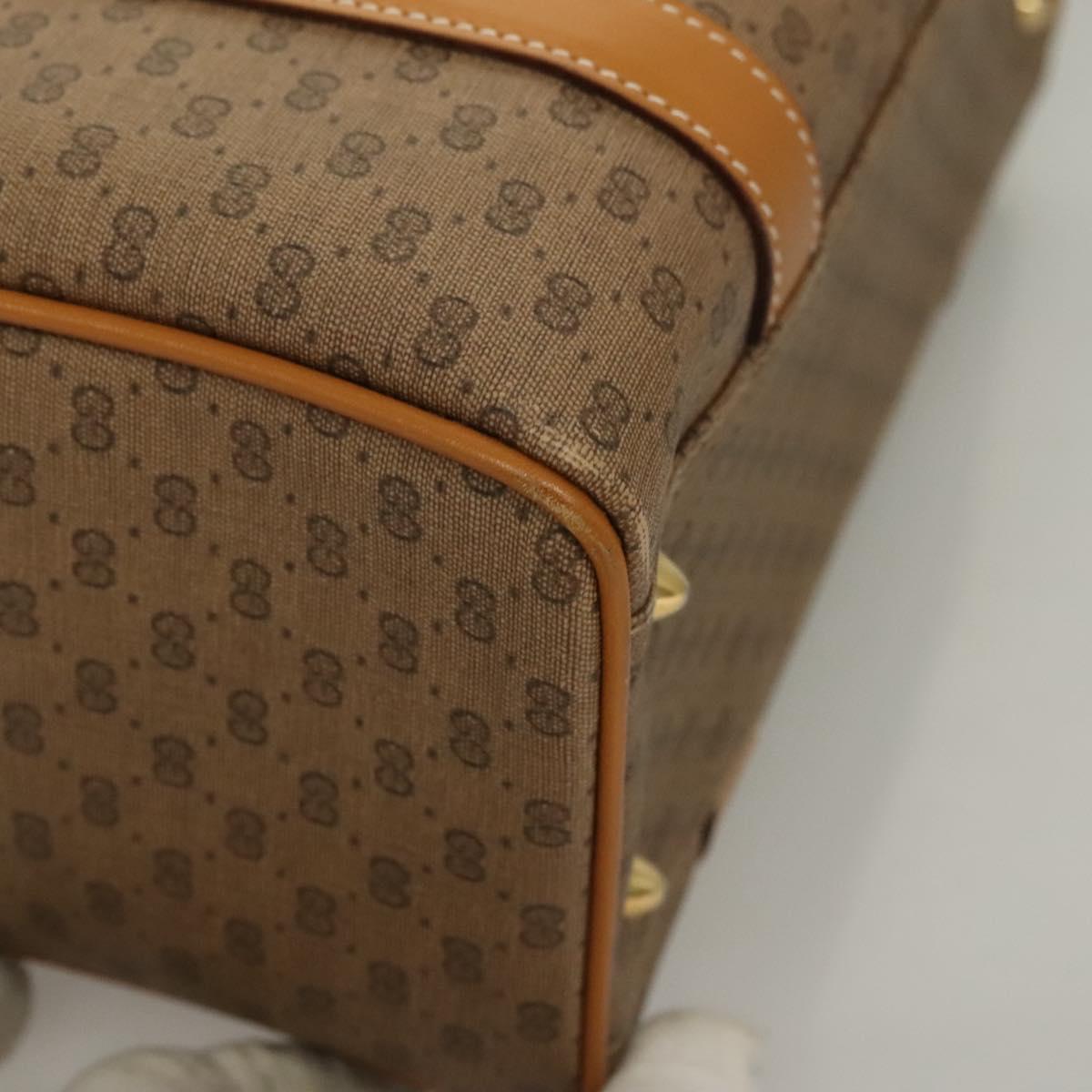 GUCCI Micro GG Supreme Hand Bag PVC Beige Gold 000 58 0093 Auth BA4209