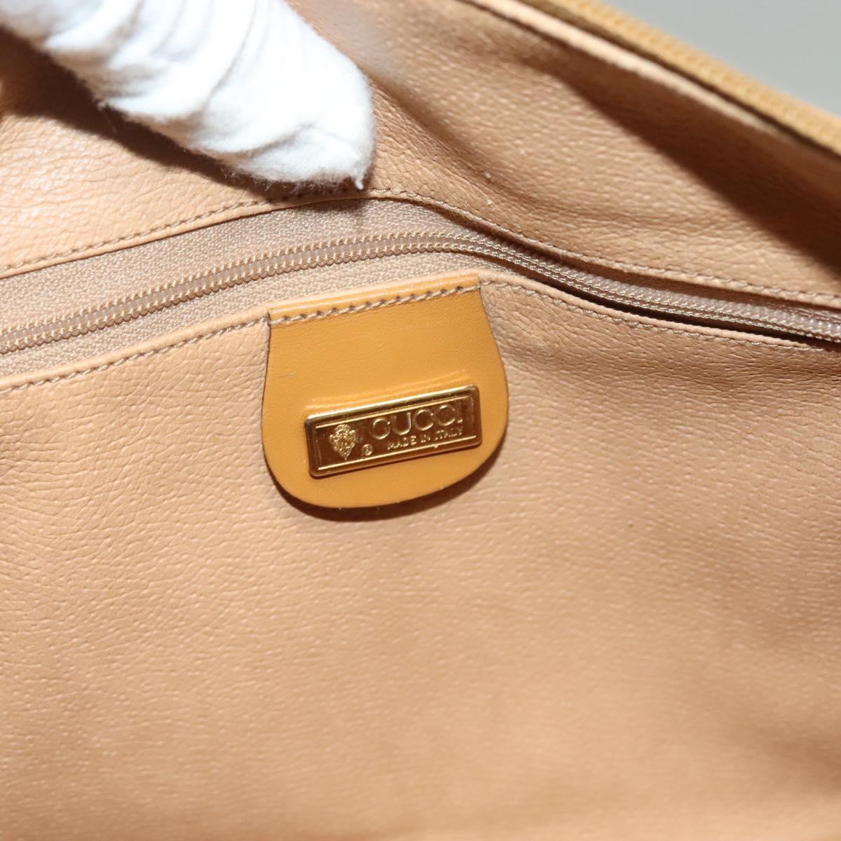 GUCCI Micro GG Supreme Hand Bag PVC Beige Gold 000 58 0093 Auth BA4209