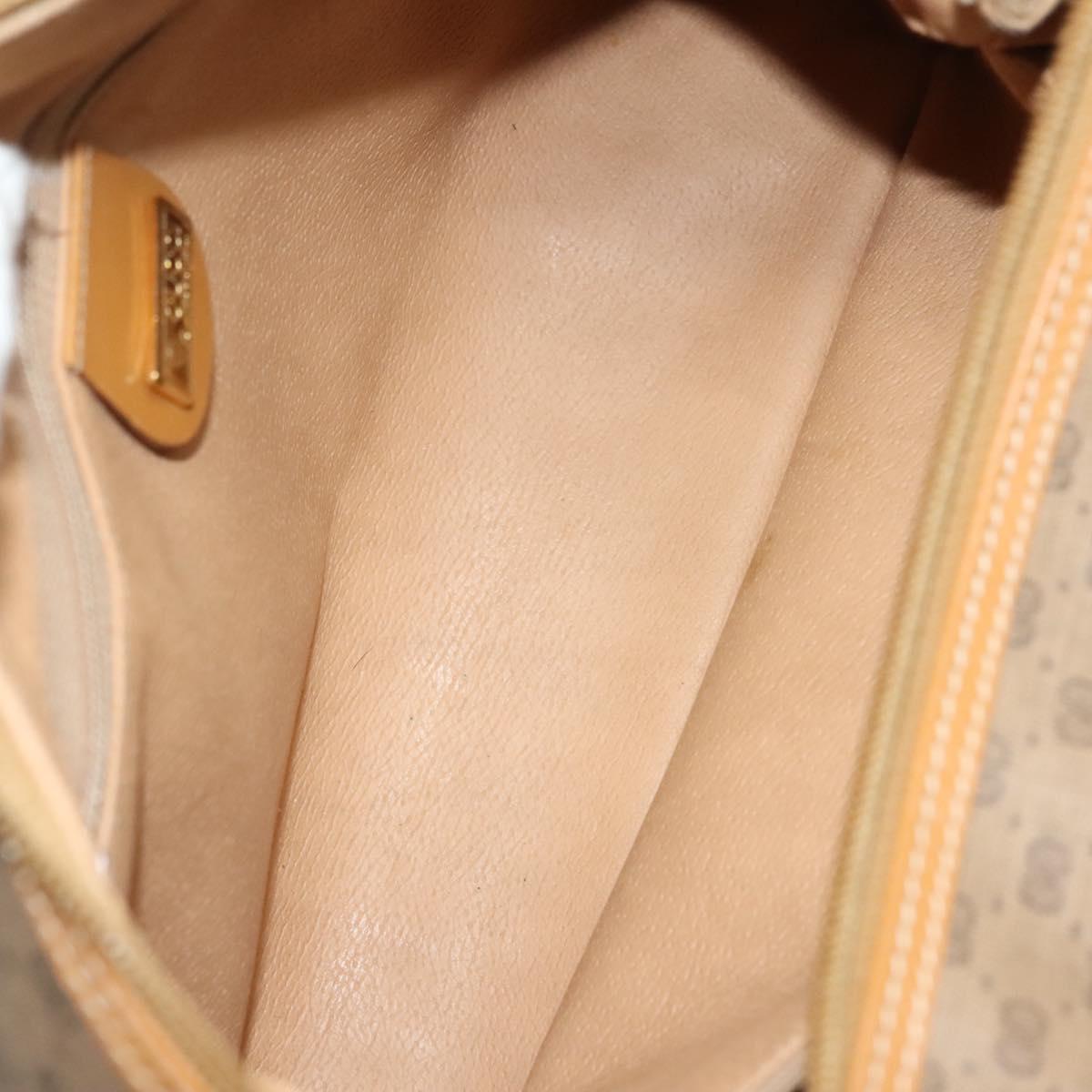 GUCCI Micro GG Supreme Hand Bag PVC Beige Gold 000 58 0093 Auth BA4209