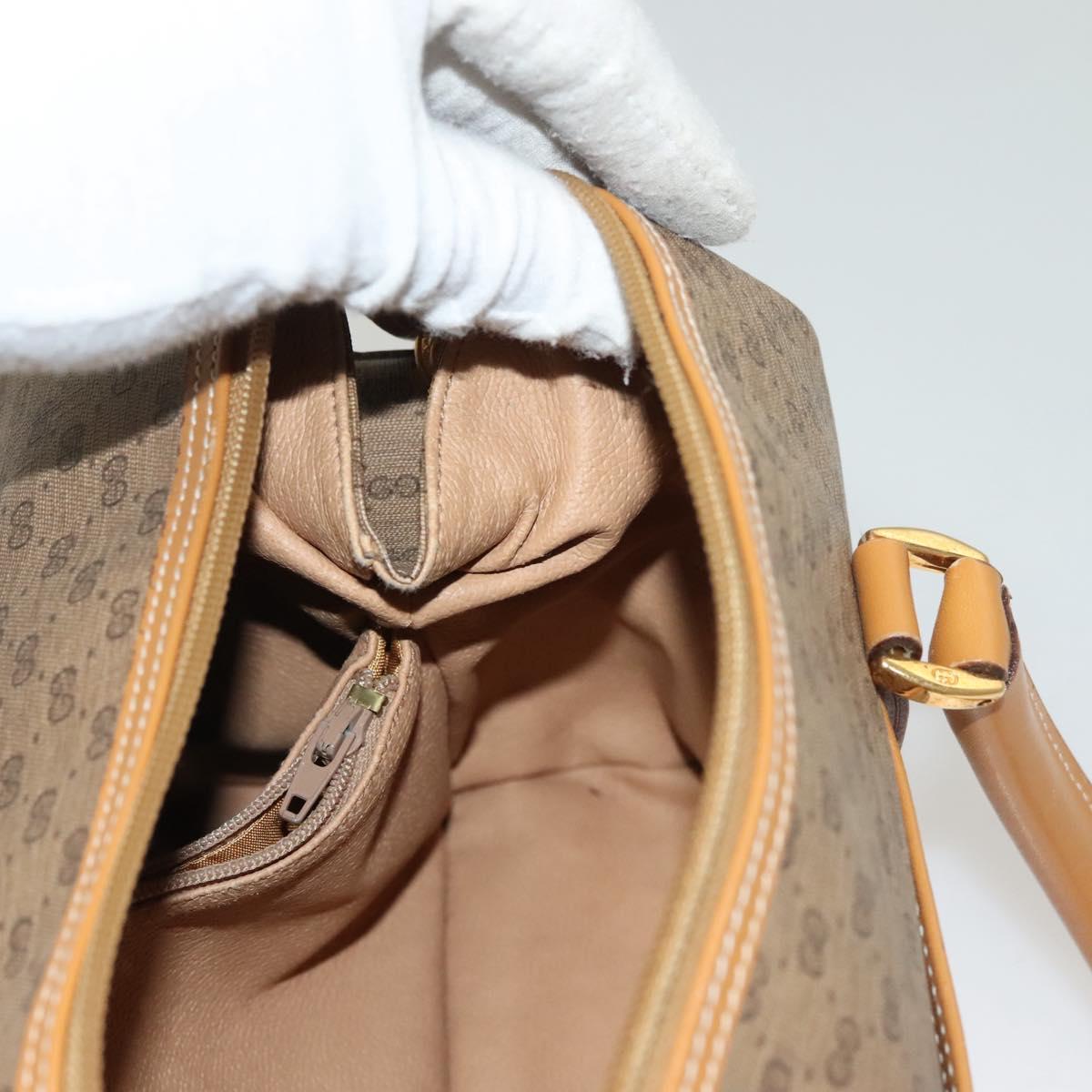GUCCI Micro GG Supreme Hand Bag PVC Beige Gold 000 58 0093 Auth BA4209