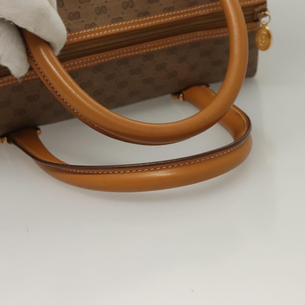 GUCCI Micro GG Supreme Hand Bag PVC Beige Gold 000 58 0093 Auth BA4209