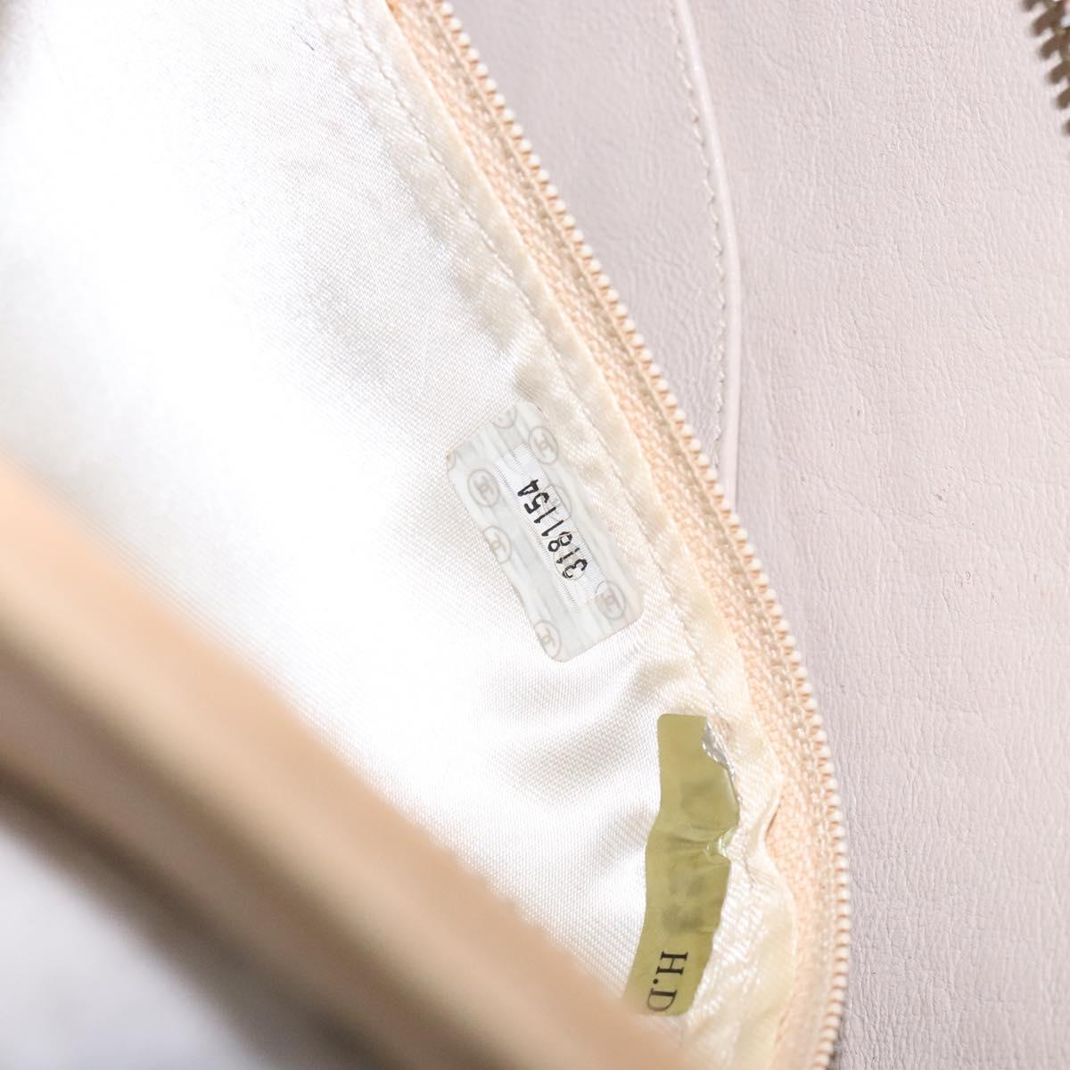 CHANEL Matelasse COCO Mark Chain Shoulder Bag Lamb Skin Beige CC Auth BA4210