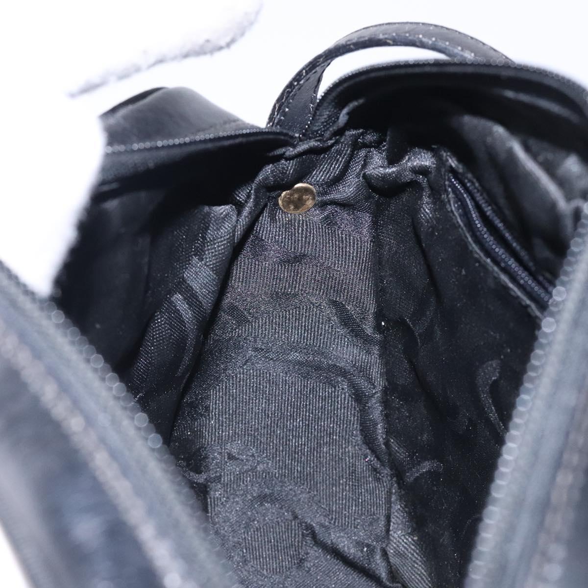 Salvatore Ferragamo Vala Shoulder Bag Leather Black Gold Auth BA4221