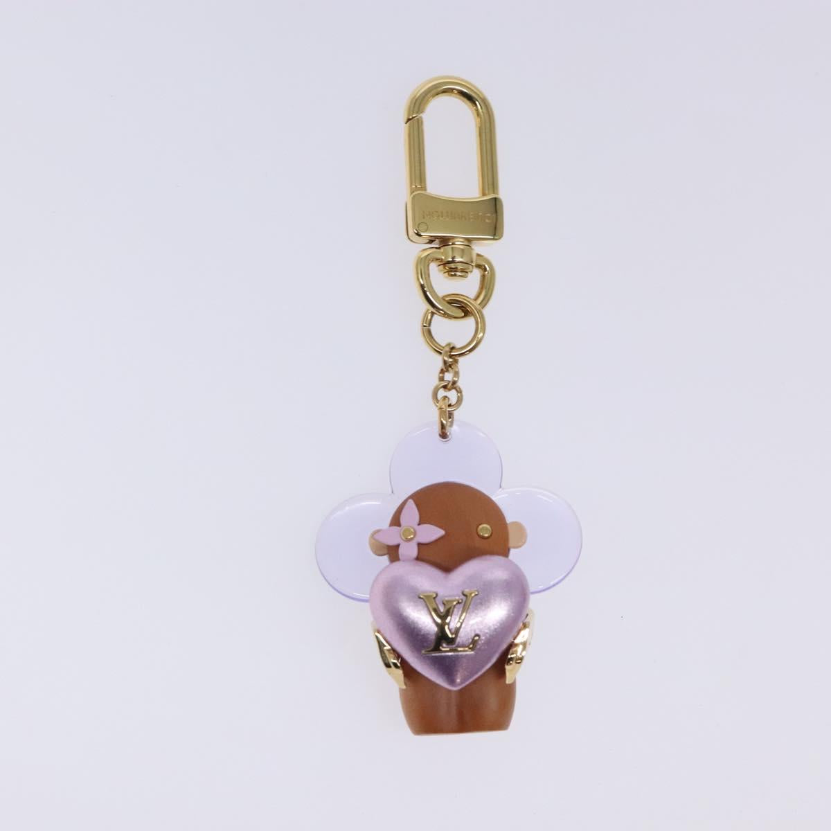 LOUIS VUITTON Vivienne Amour Bag Charm metal Purple M01546 LV Auth BA4241M