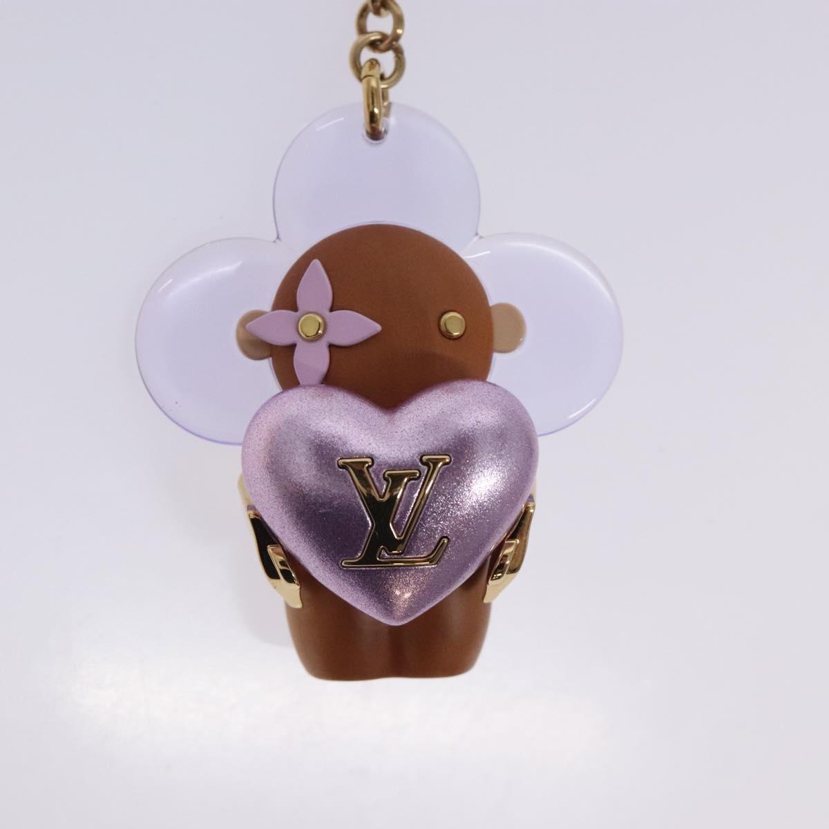 LOUIS VUITTON Vivienne Amour Bag Charm metal Purple M01546 LV Auth BA4241M