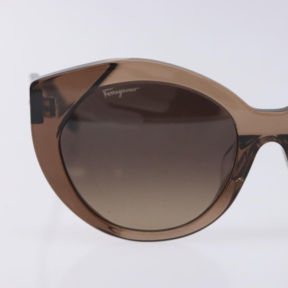 Salvatore Ferragamo Gancini Sunglasses plastic Brown Auth BA4245