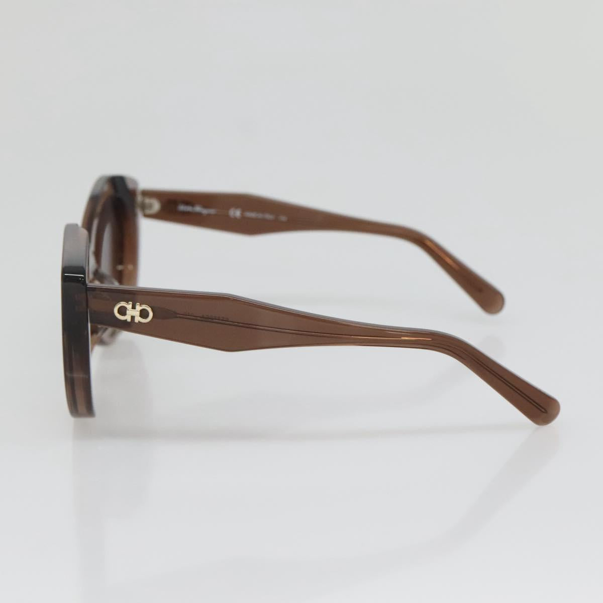 Salvatore Ferragamo Gancini Sunglasses plastic Brown Auth BA4246