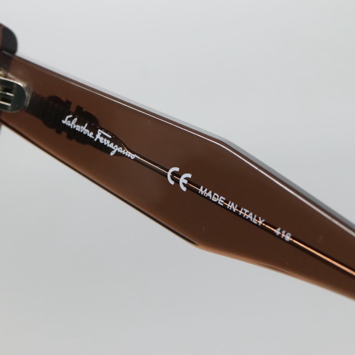 Salvatore Ferragamo Gancini Sunglasses plastic Brown Auth BA4246