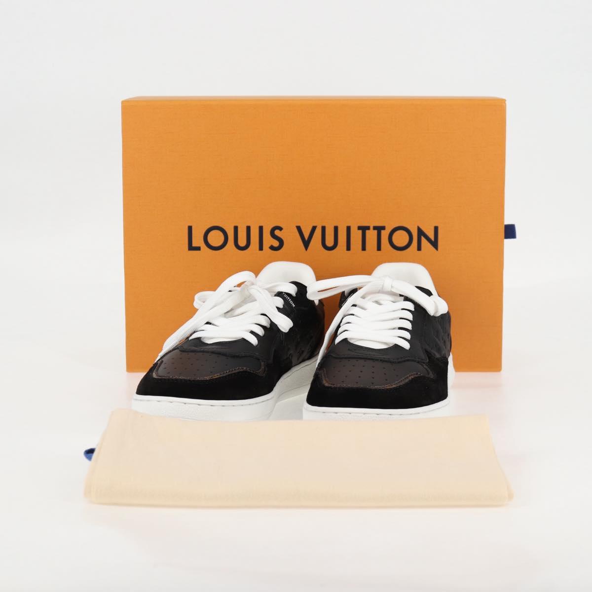 LOUIS VUITTON LV Stadium Sneakers Monogram Black 1ACUJ7 LV Auth BA4249M