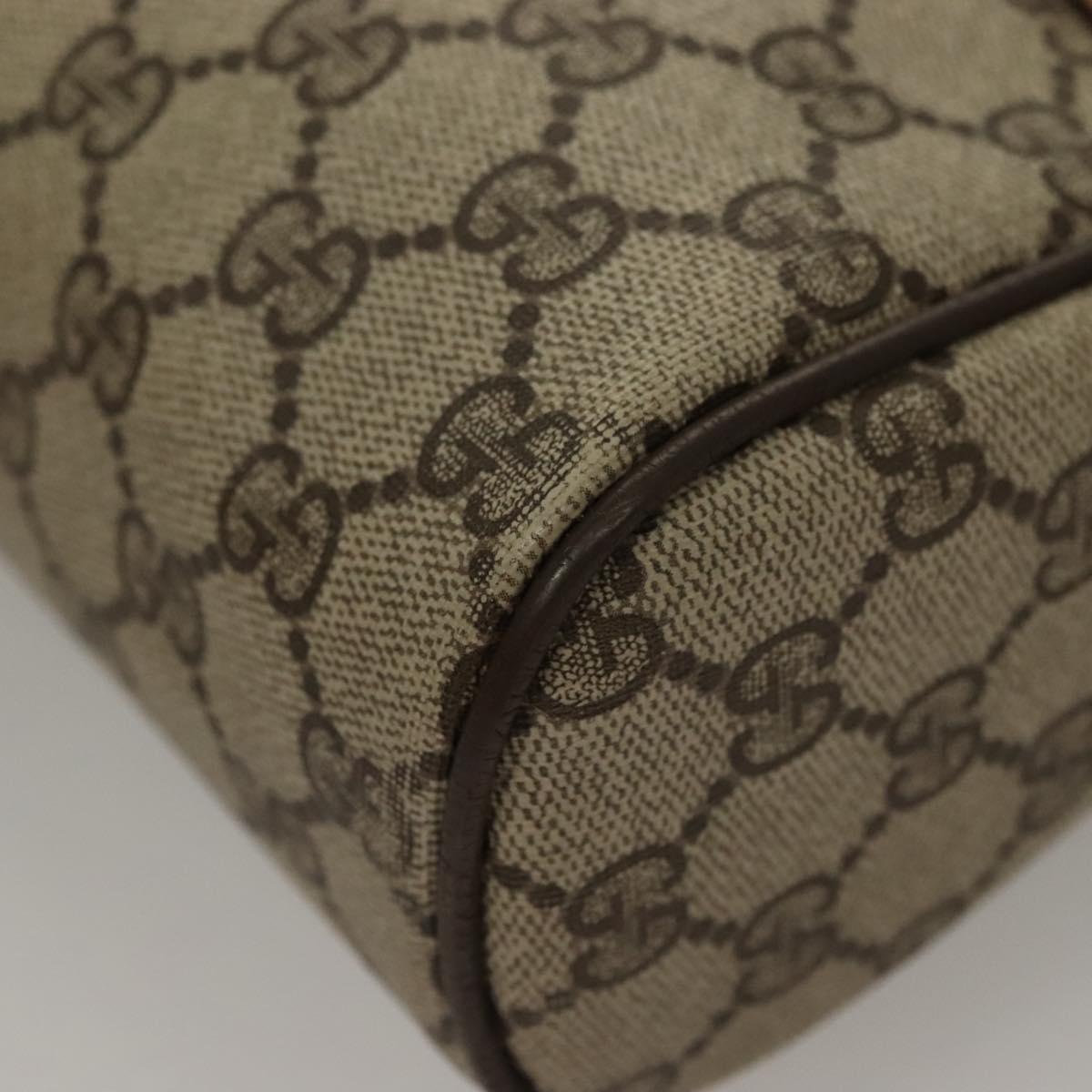 GUCCI GG Supreme Web Sherry Line Bag PVC Beige Gold 378 02 005 Auth BA4264