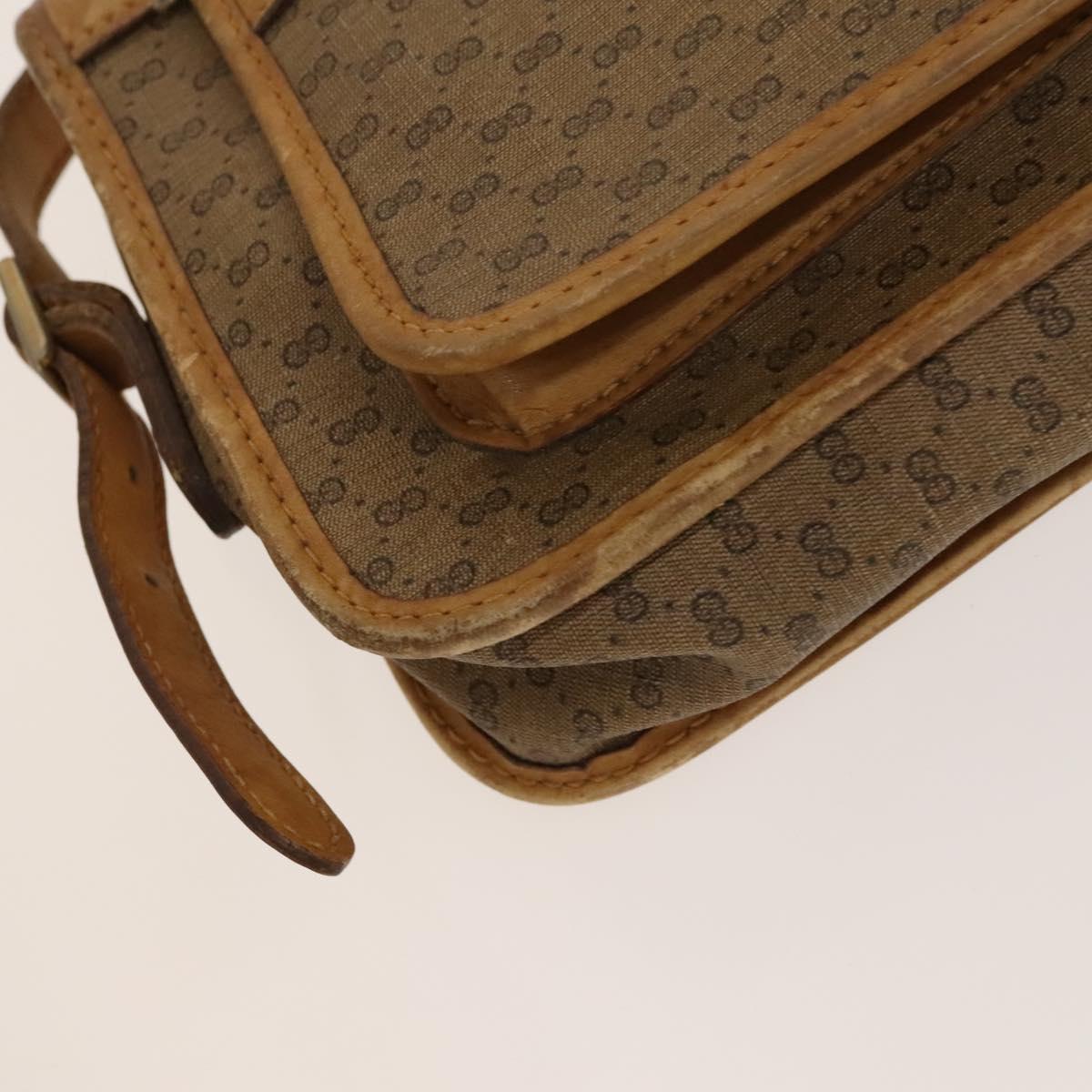 GUCCI GG Canvas Micro GG Supreme Shoulder Bag PVC 2Set Beige Brown Auth BA4272