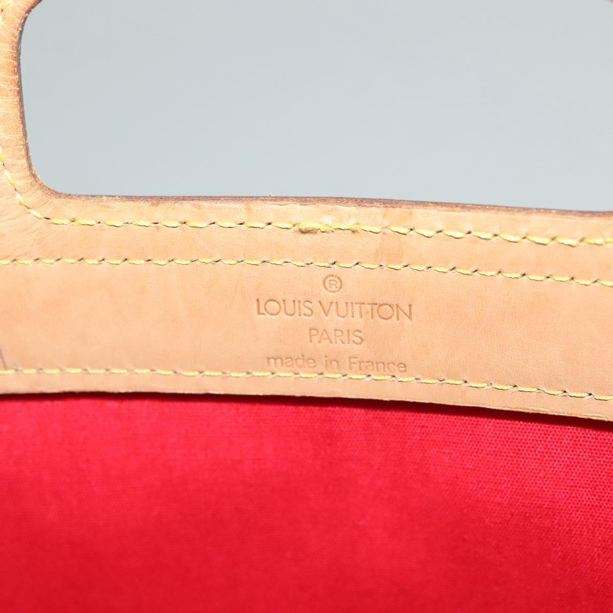 LOUIS VUITTON Monogram Vernis Stanton Tote Bag Red M91078 LV Auth BA4291