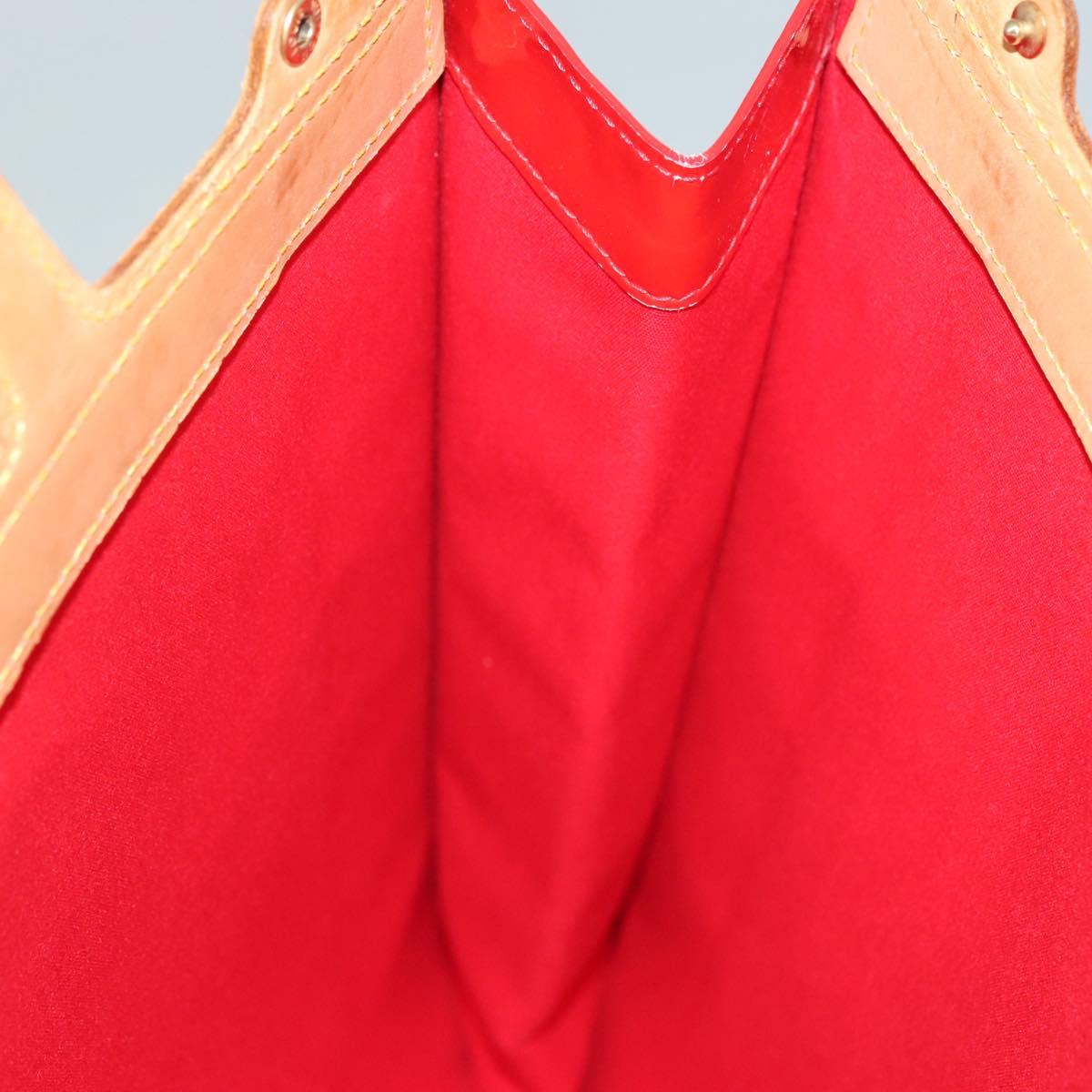 LOUIS VUITTON Monogram Vernis Stanton Tote Bag Red M91078 LV Auth BA4291