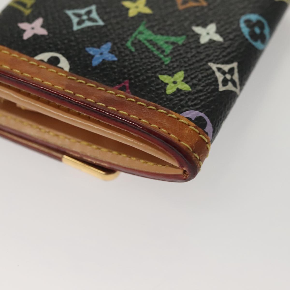 LOUIS VUITTON Monogram Multicolor Porte Monnaie Plat Purse M92656 LV Auth BA4299