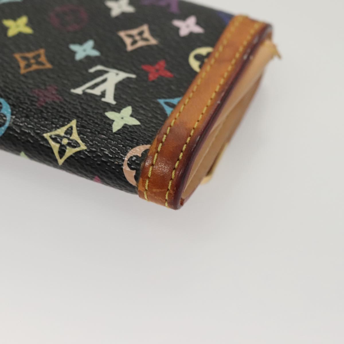 LOUIS VUITTON Monogram Multicolor Porte Monnaie Plat Purse M92656 LV Auth BA4299
