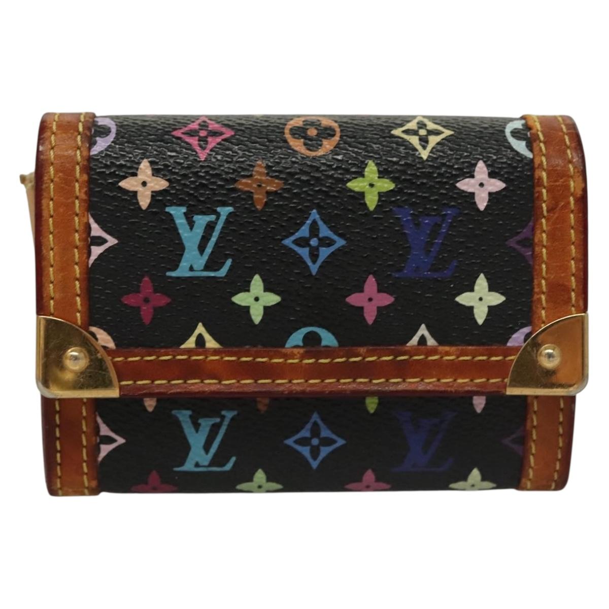 LOUIS VUITTON Monogram Multicolor Porte Monnaie Plat Purse M92656 LV Auth BA4299