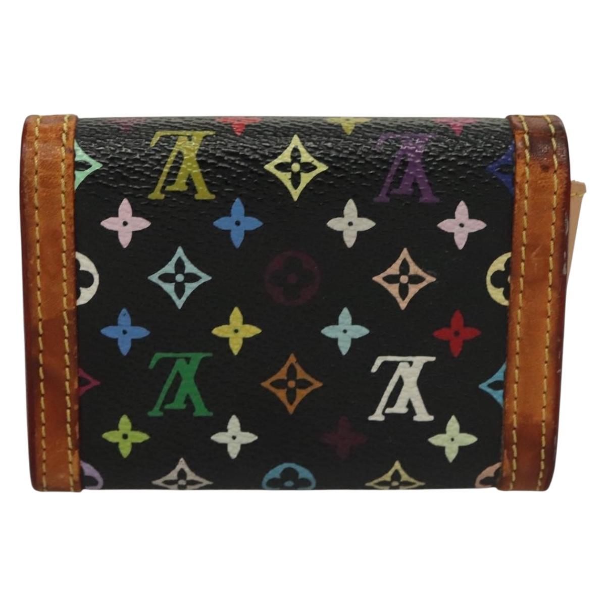 LOUIS VUITTON Monogram Multicolor Porte Monnaie Plat Purse M92656 LV Auth BA4299