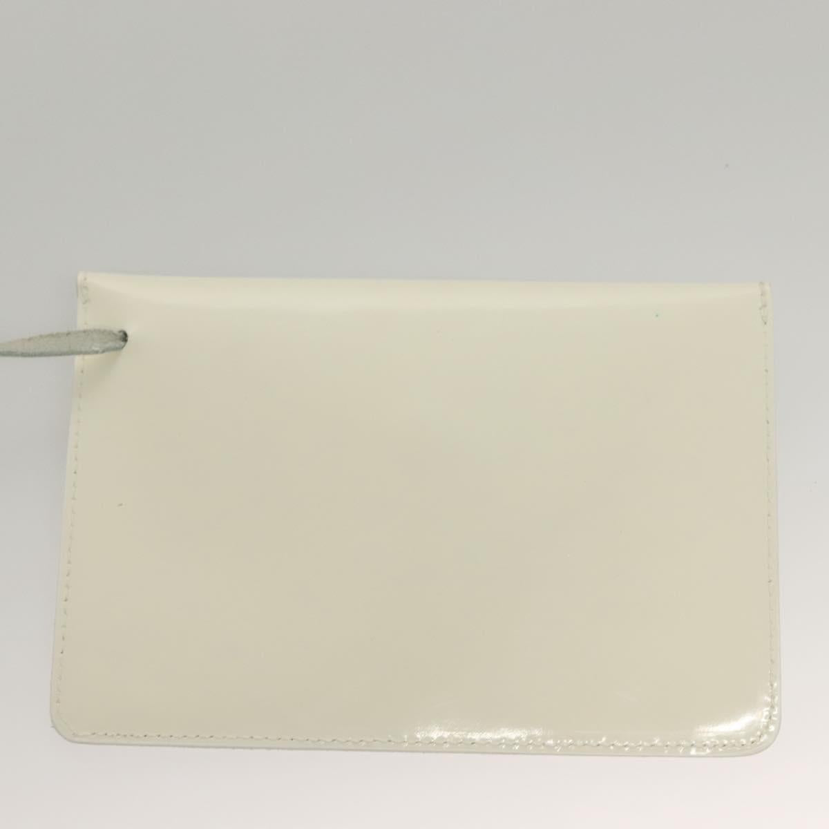 Salvatore Ferragamo Hand Bag Patent leather White Gold Auth BA4344