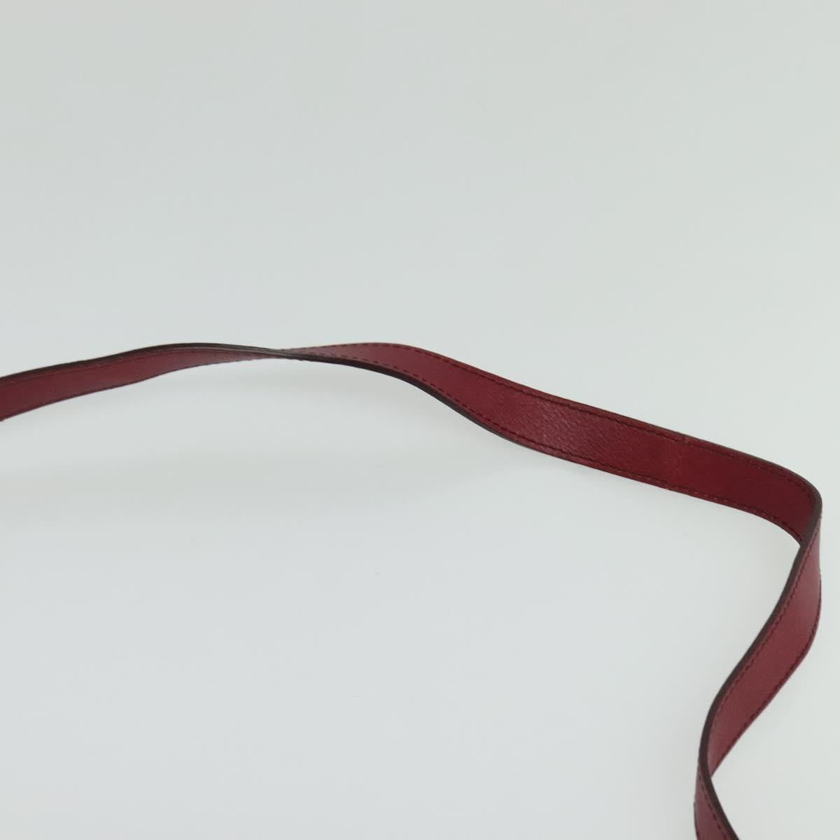 Chloe Margaret Hand Bag Leather 2way Wine Red Gold Auth BA4349