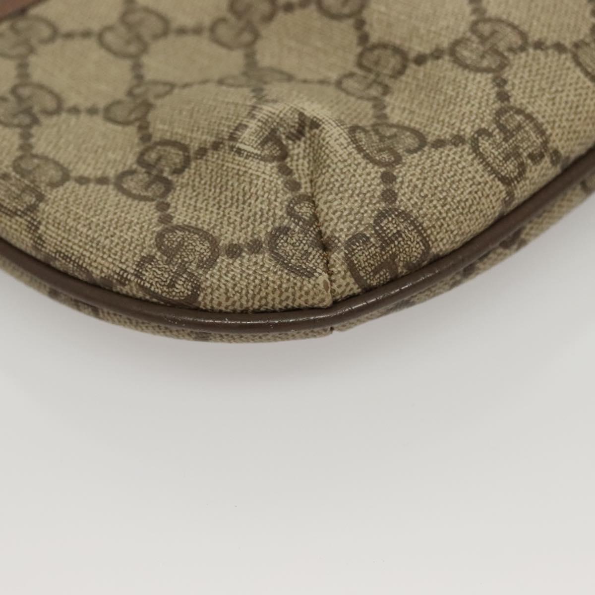 GUCCI GG Supreme Shoulder Bag PVC Beige Gold 904 02 020 Auth BA4350