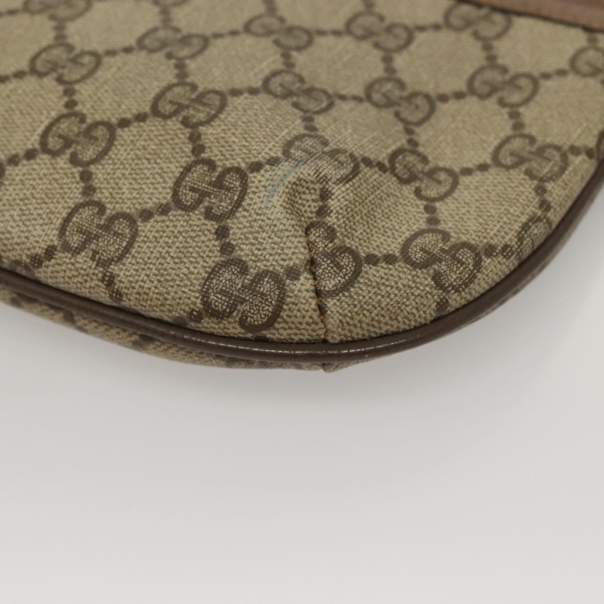 GUCCI GG Supreme Shoulder Bag PVC Beige Gold 904 02 020 Auth BA4350