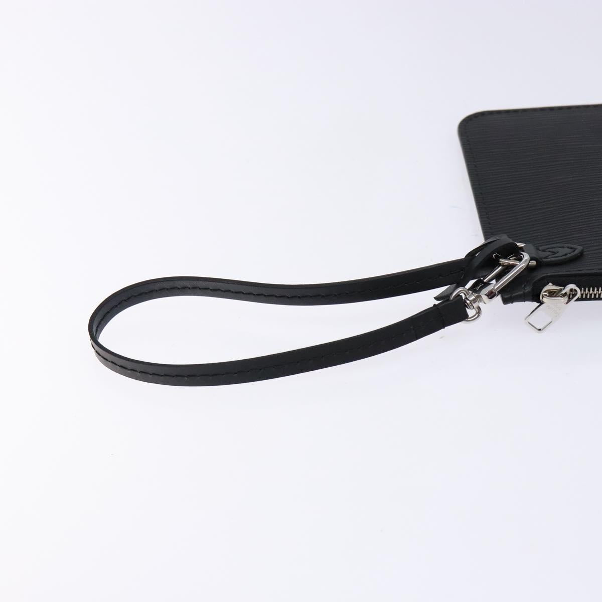 LOUIS VUITTON Epi Neverfull MM Pouch Black LV Auth BA4375
