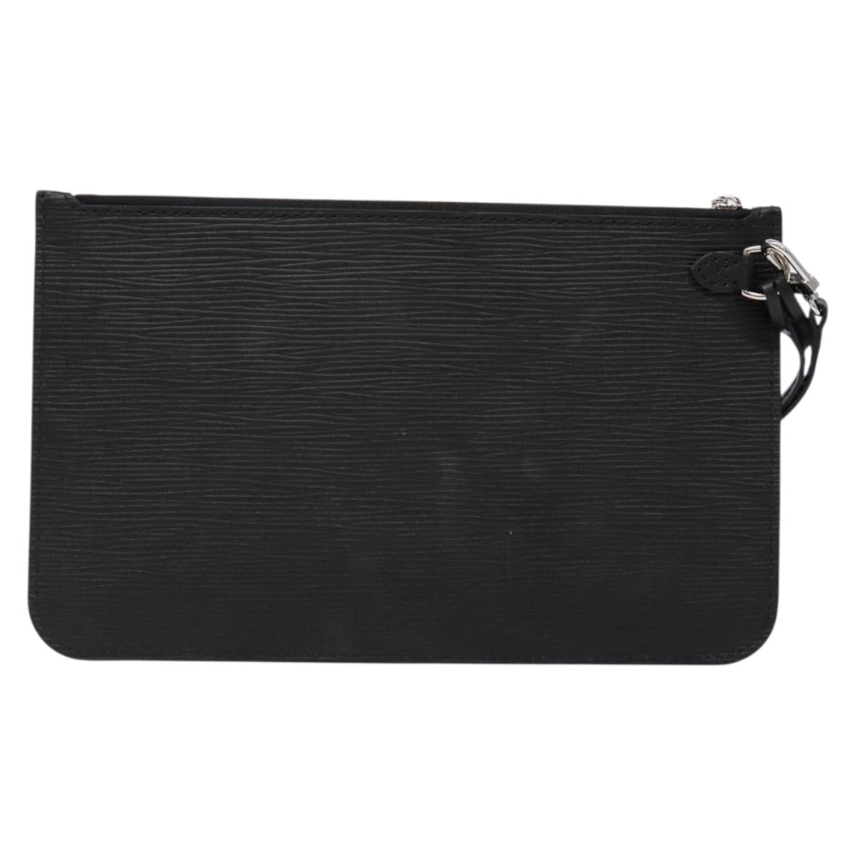 LOUIS VUITTON Epi Neverfull MM Pouch Black LV Auth BA4375