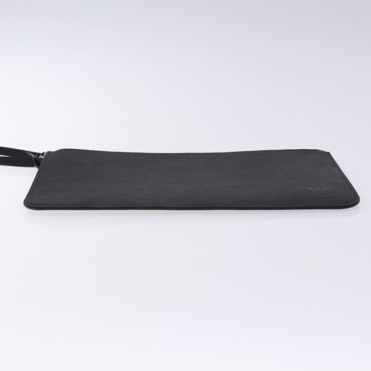 LOUIS VUITTON Epi Neverfull MM Pouch Black LV Auth BA4375