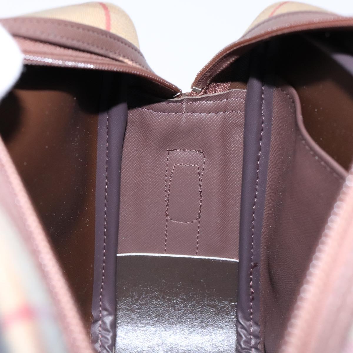 Burberrys Nova Check Shoulder Bag Canvas Khaki Gold Auth BA4398