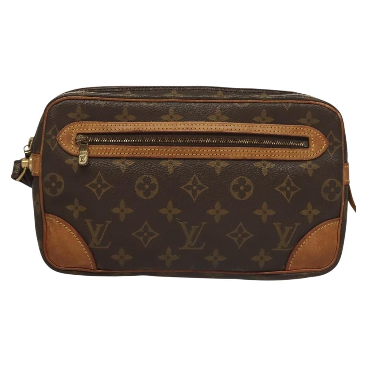 LOUIS VUITTON Monogram Marly Dragonne GM Clutch Bag M51825 LV Auth BA4417